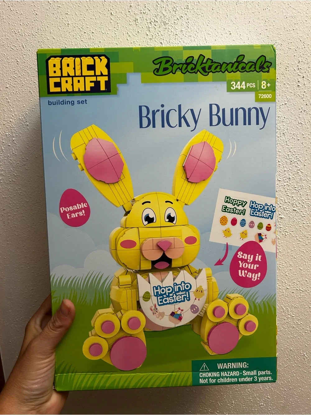 Brick Craft Bricktancials Bricky Bunny Building Set - Yellow/Pink